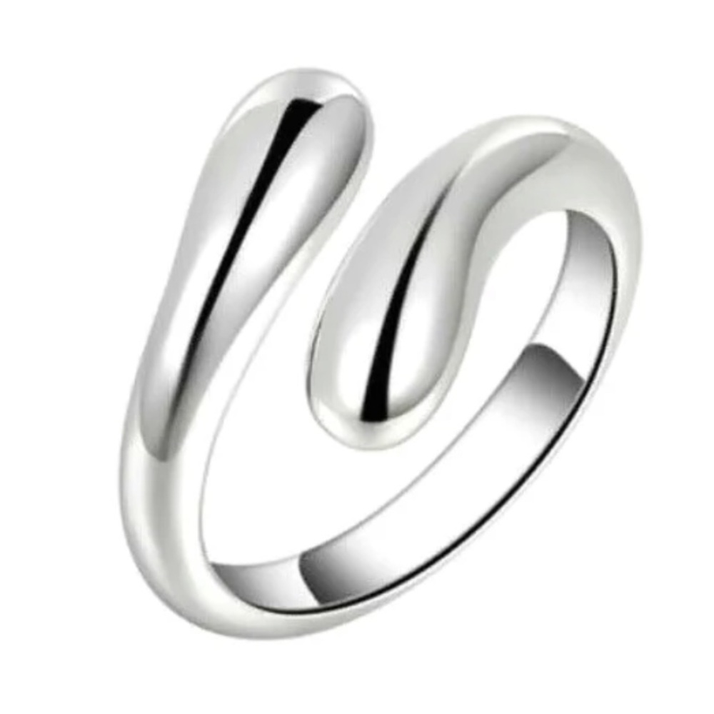 NWT AURORA Adjustable Silver Twist Ring 8/9 HYPSY Co. $68 Valentine’s Set